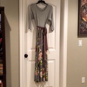 Waist tie maxi dress